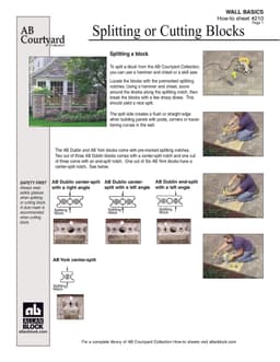 Splitting or Cutting Blocks