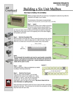 Building a 6 Unit Mailbox
