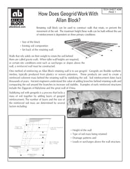 How Does Geogrid Work with Allan Block