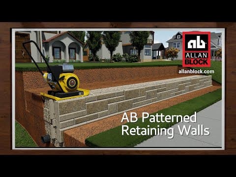 Build an Allan Block Patterned Retaining Wall with Geogrid Reinforcement